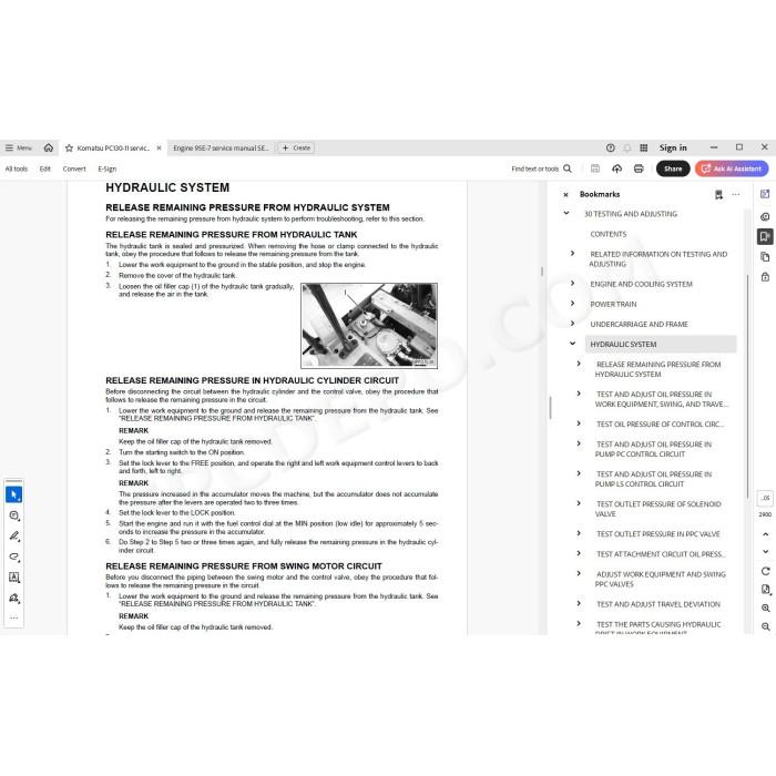 Komatsu Excavator PC130-11 PC130LC-11 service & repair manual