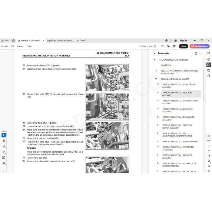Komatsu Excavator PC130-11 PC130LC-11 service & repair manual
