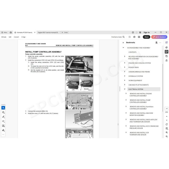Komatsu Excavator PC130-11 PC130LC-11 service & repair manual