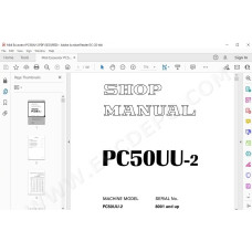Komatsu Mini Excavator PC50UU-2 service & repair manual
