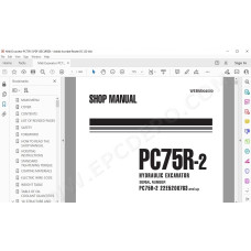 Komatsu Midi Excavator PC75R-2 service & repair manual