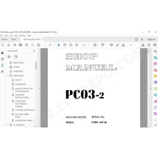 Komatsu Mini Excavator PC03-2 service & repair manual