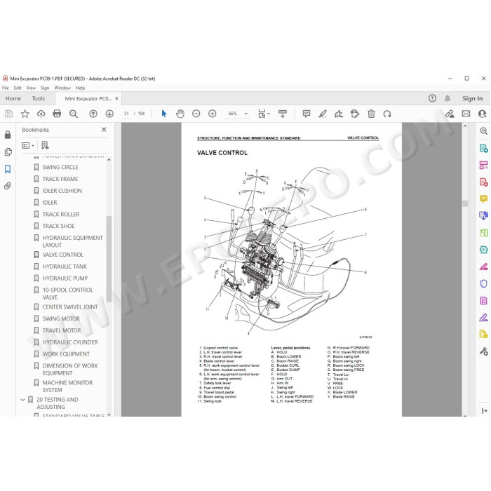 Komatsu Mini Excavator PC09-1 service & repair manual