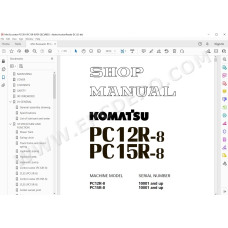 Komatsu Mini Excavator PC12R-8 PC15R-8 service & repair manual