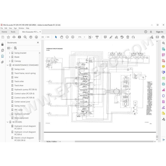 Komatsu Mini Excavator PC12R-8 PC15R-8 service & repair manual