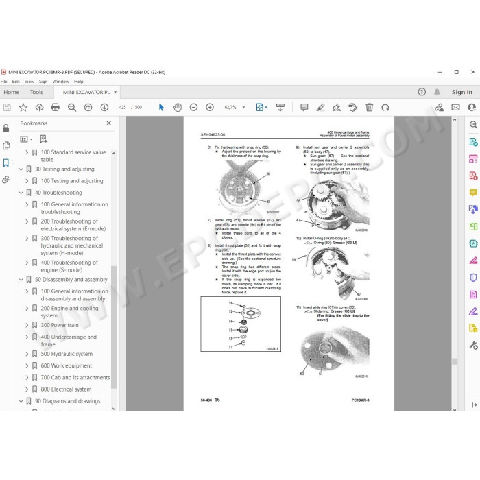 Komatsu Mini Excavator PC18MR-3 service & repair manual