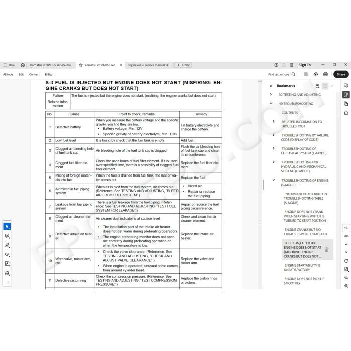 Komatsu Mini Excavator PC18MR-5 service & repair manual