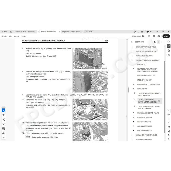 Komatsu Mini Excavator PC18MR-5 service & repair manual