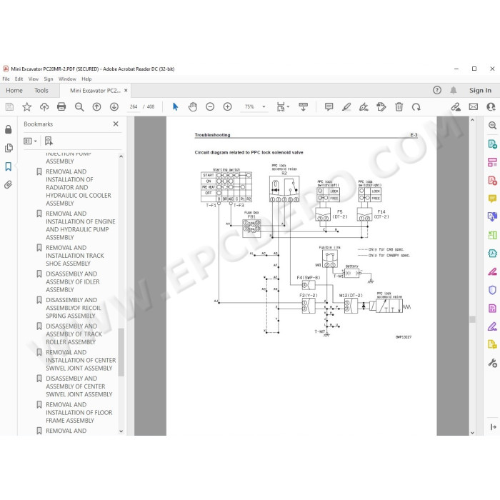 Komatsu Mini Excavator PC20MR-2 service & repair manual