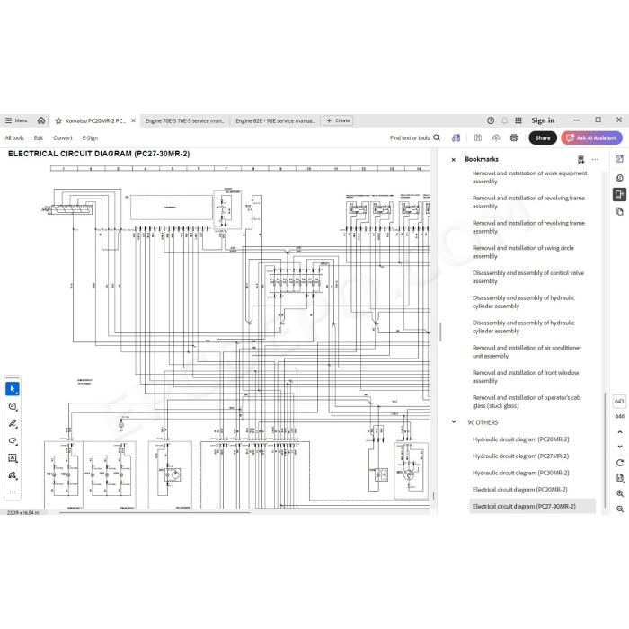 Komatsu Mini Excavator PC20MR-2 PC27MR-2 PC30MR-2 service & repair manual