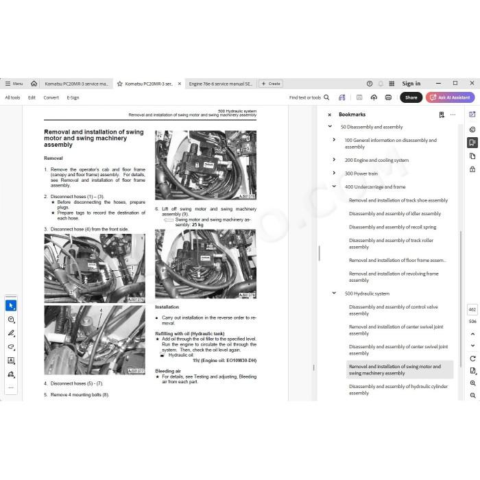 Komatsu Mini Excavator PC20MR-3 service & repair manual