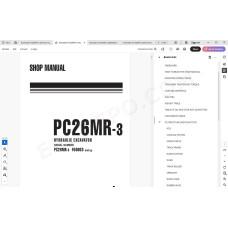 Komatsu Mini Excavator PC26MR-3 parts + service manual