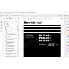 Komatsu Mini Excavator PC27MR-3 PC30MR-3 PC35MR-3 service & repair manual