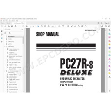 Komatsu Mini Excavator PC27R-8 Deluxe service & repair manual
