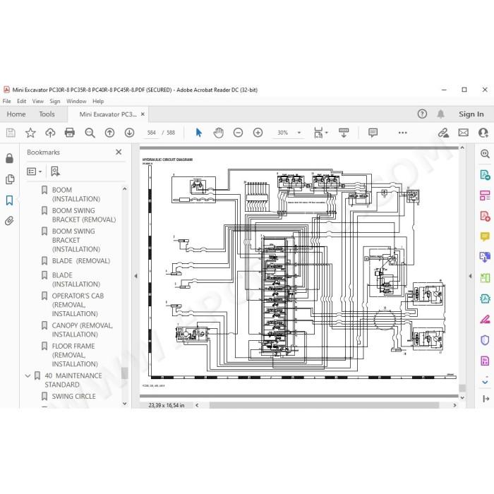 Komatsu Mini Excavator PC30R-8 PC35R-8 PC40R-8 PC45R-8 service & repair manual