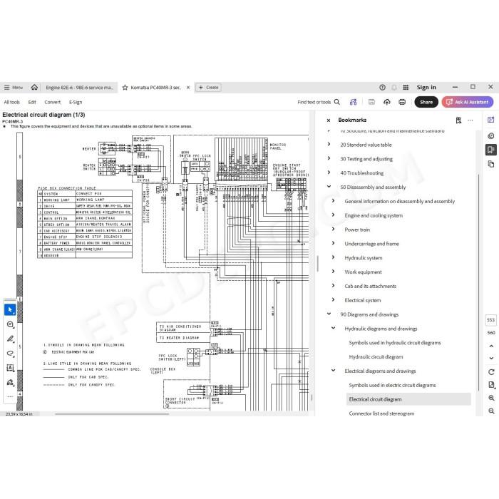 Komatsu Excavator PC40MR-3 service & repair manual
