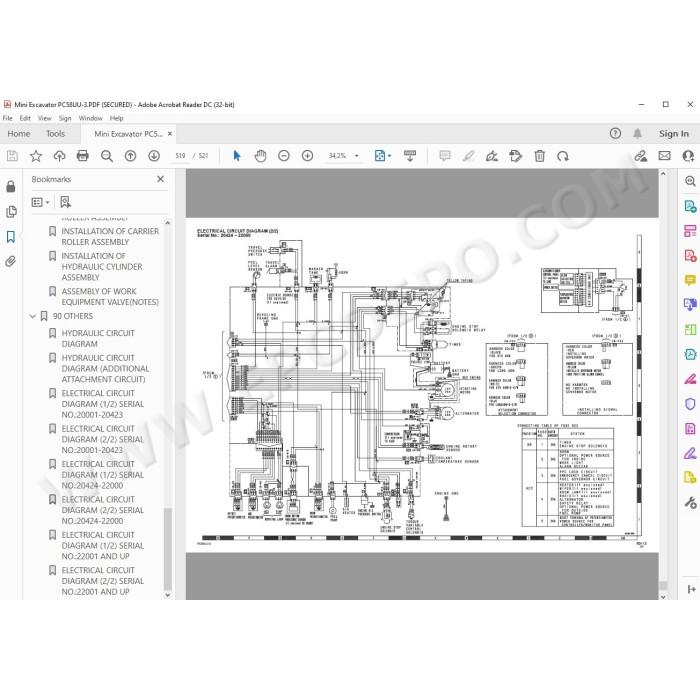Komatsu Mini Excavator PC58UU-3 service & repair manual