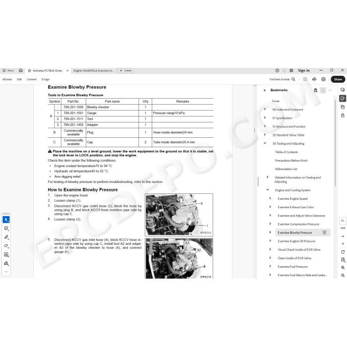 Komatsu Mini Excavator PC78US-10 service & repair manual