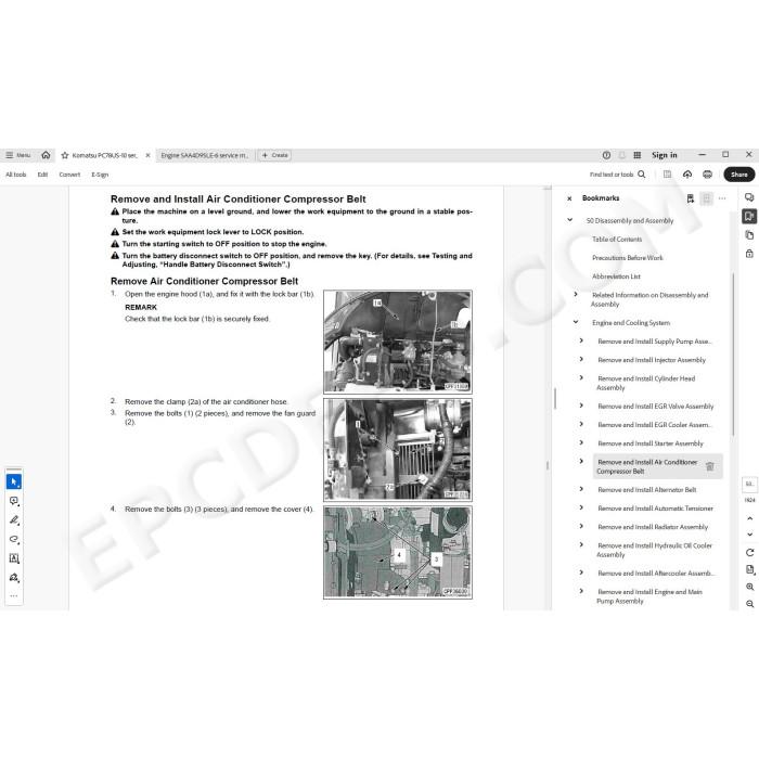 Komatsu Mini Excavator PC78US-10 service & repair manual