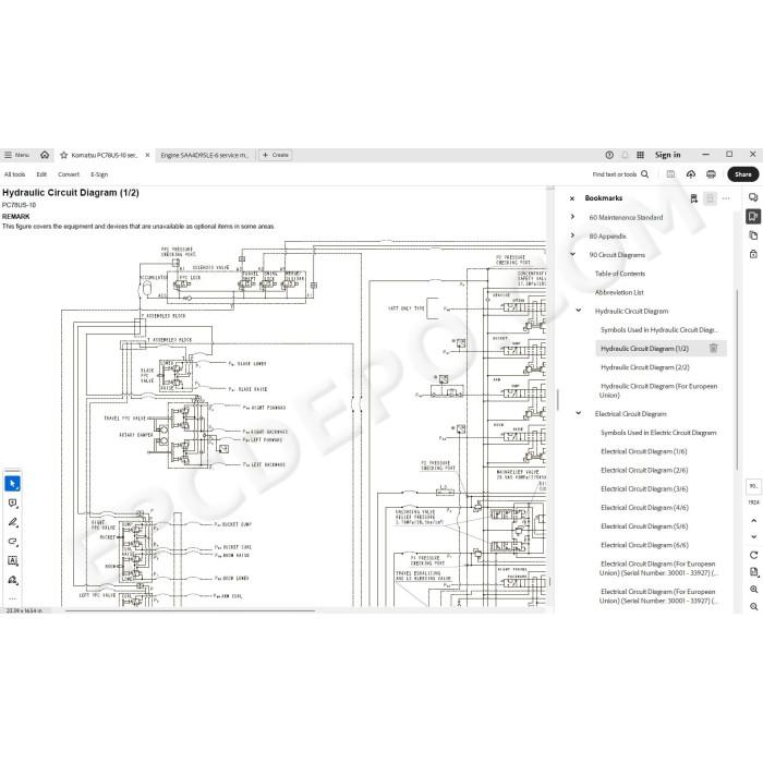 Komatsu Mini Excavator PC78US-10 service & repair manual