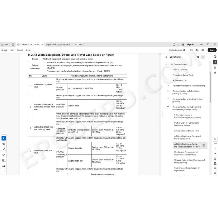 Komatsu Mini Excavator PC78UU-10 service & repair manual
