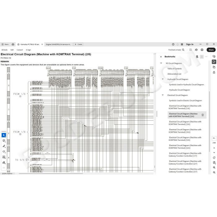 Komatsu Mini Excavator PC78UU-10 service & repair manual