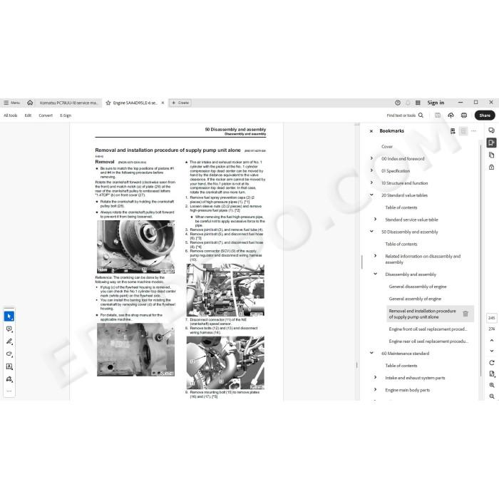 Komatsu Mini Excavator PC78UU-10 service & repair manual