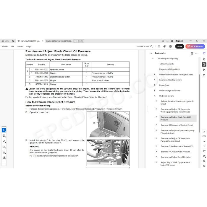Komatsu Mini Excavator PC78UU-11 service & repair manual