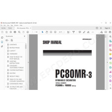 Komatsu Mini Excavator PC80MR-3 service & repair manual