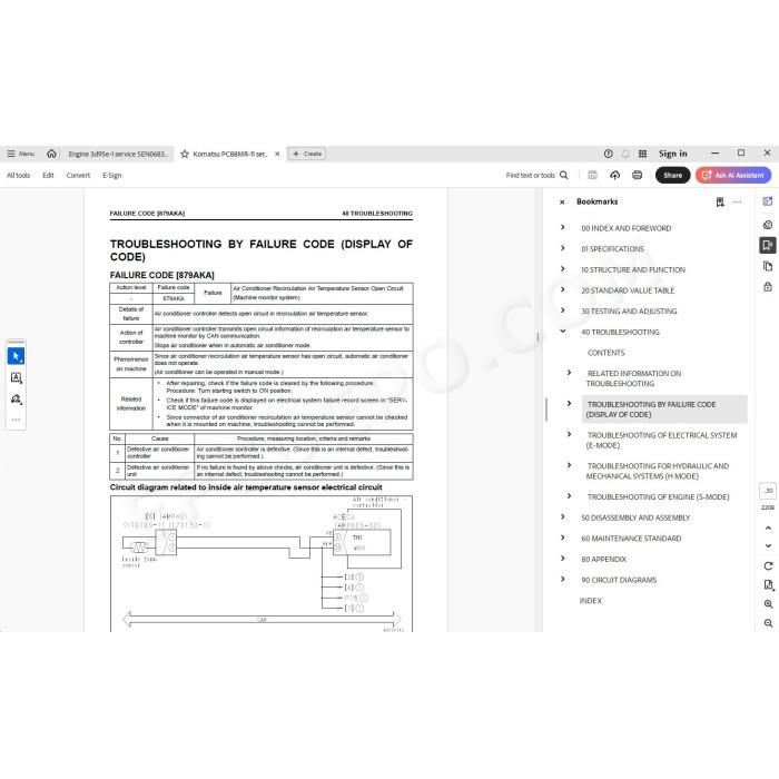 Komatsu Excavator PC88MR-11 service & repair manual