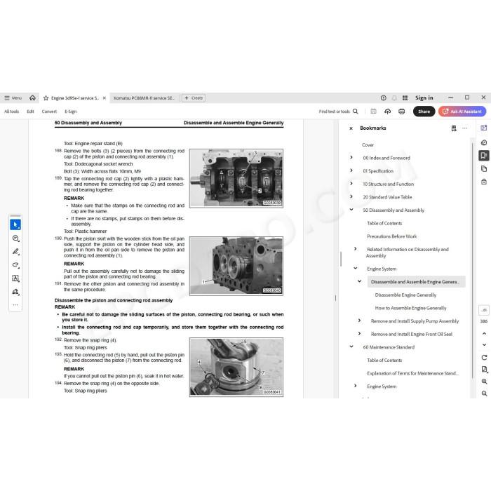 Komatsu Excavator PC88MR-11 service & repair manual