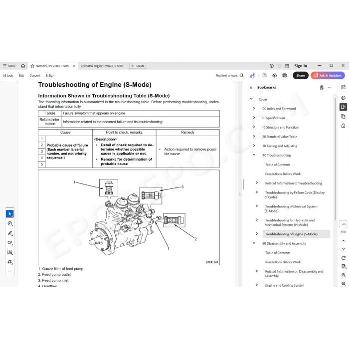Komatsu Mining Excavator PC2000-11 service & repair manual