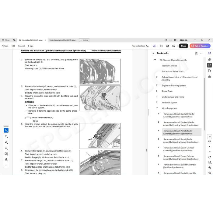 Komatsu Mining Excavator PC2000-11 service & repair manual