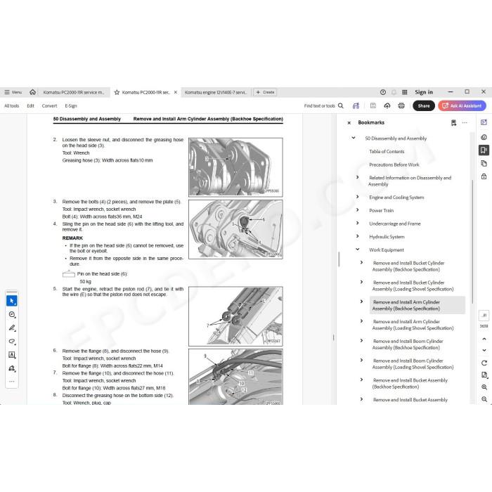 Komatsu Mining Excavator PC2000-11R service & repair manual