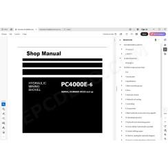 Komatsu Mining Shovel PC4000E-6 service & repair manual