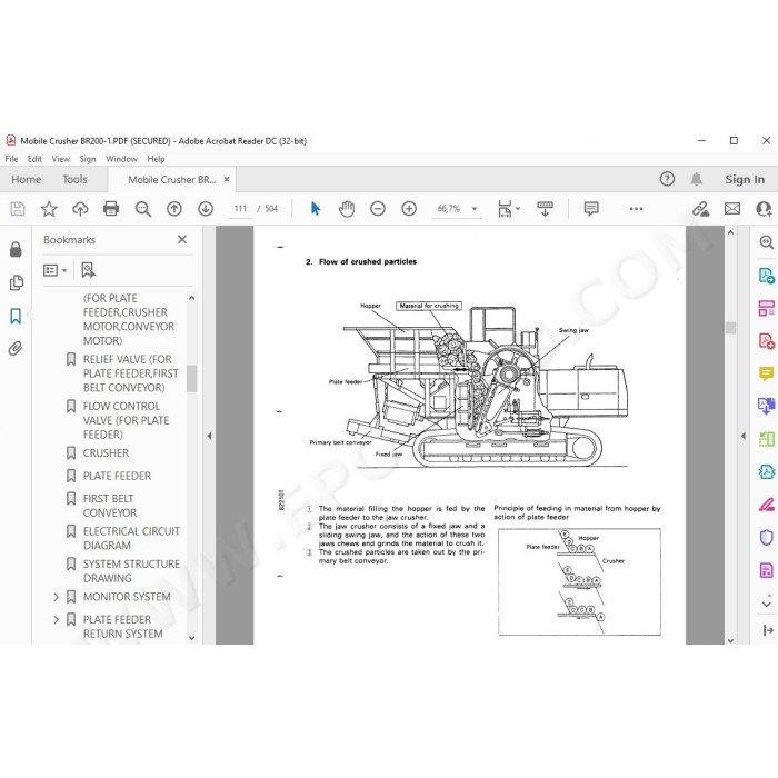Komatsu Mobile Crusher BR200-1 BR200J-1 BR200S-1 BR200R-1 service & repair manual