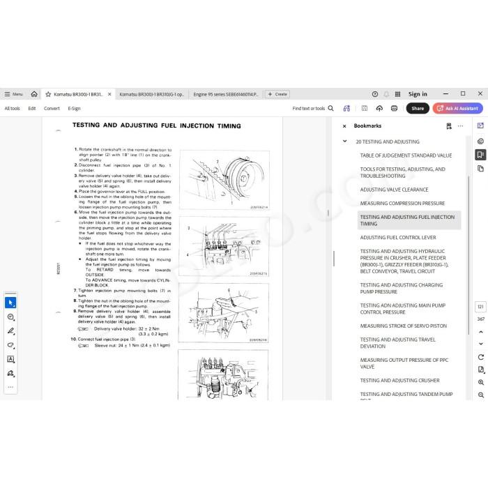 Komatsu Mobile Crusher BR300J-1 BR310JG-1 service & repair manual