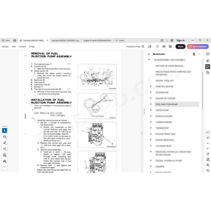 Komatsu Mobile Crusher BR300J-1 BR310JG-1 service & repair manual