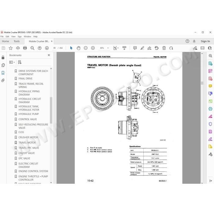 Komatsu Mobile Crusher BR350JG-1 service & repair manual