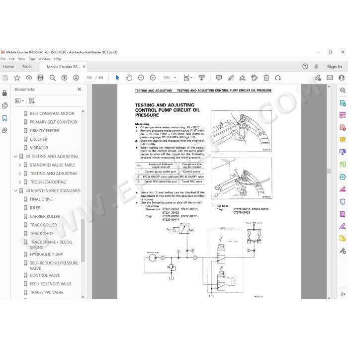 Komatsu Mobile Crusher BR350JG-1 service & repair manual