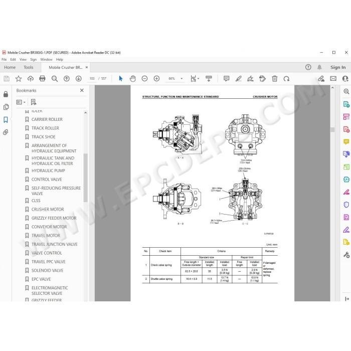 Komatsu Mobile Crusher BR380JG-1 service & repair manual