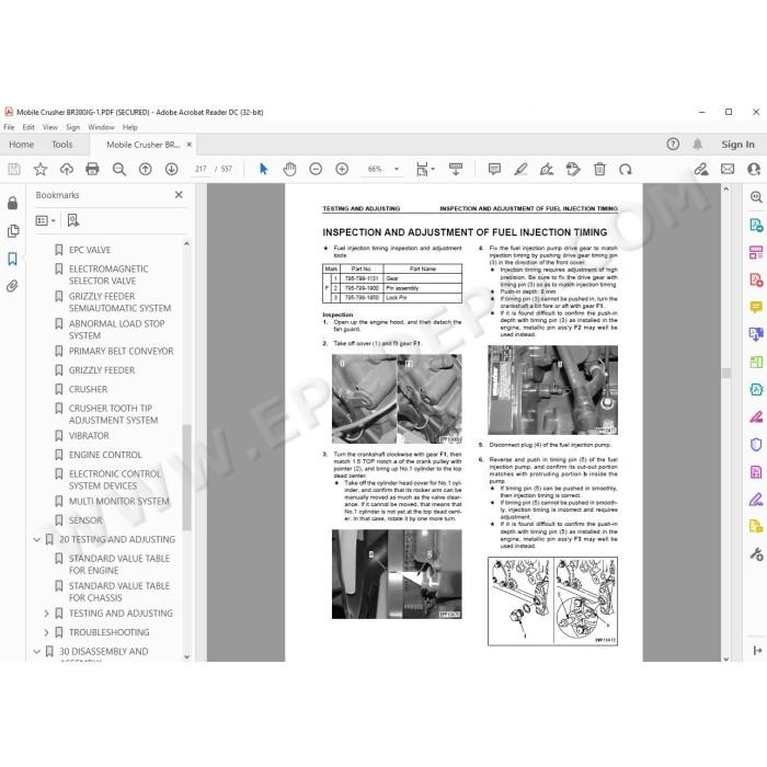 Komatsu Mobile Crusher BR380JG-1 service & repair manual