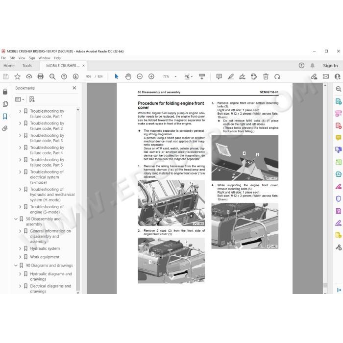 Komatsu Mobile Crusher BR380JG-1E0 service & repair manual