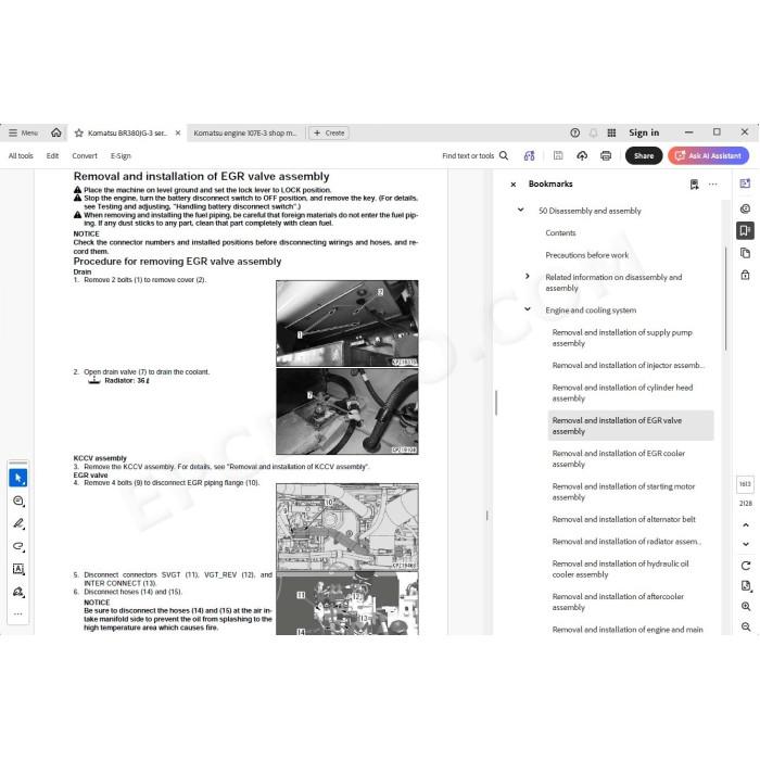 Komatsu Mobile Crusher BR380JG-3 service & repair manual