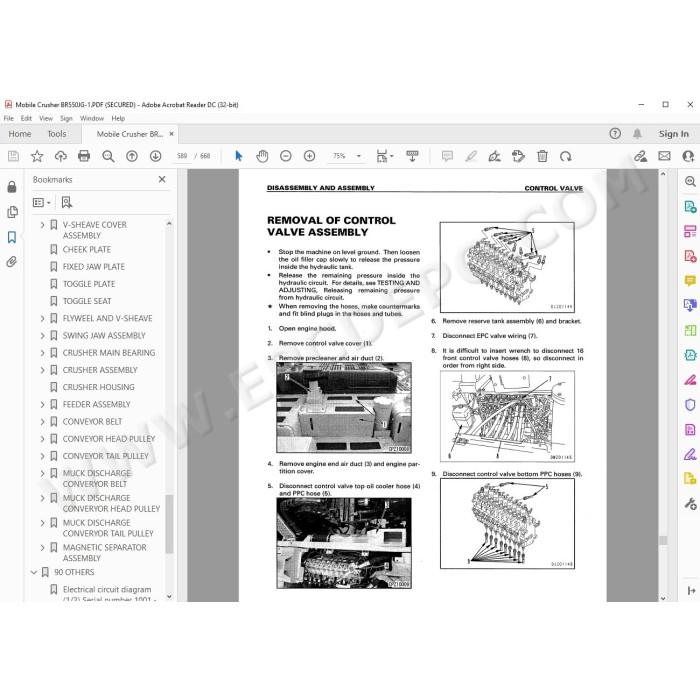 Komatsu Mobile Crusher BR550JG-1 service & repair manual