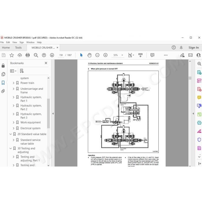 Komatsu Mobile Crusher BR580JG-1 service & repair manual