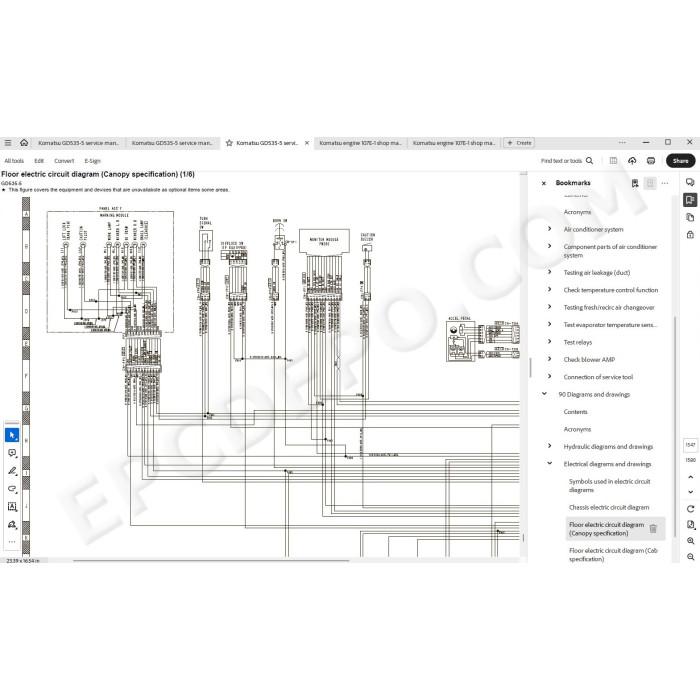 Komatsu Motor Grader GD535-5 service & repair manual