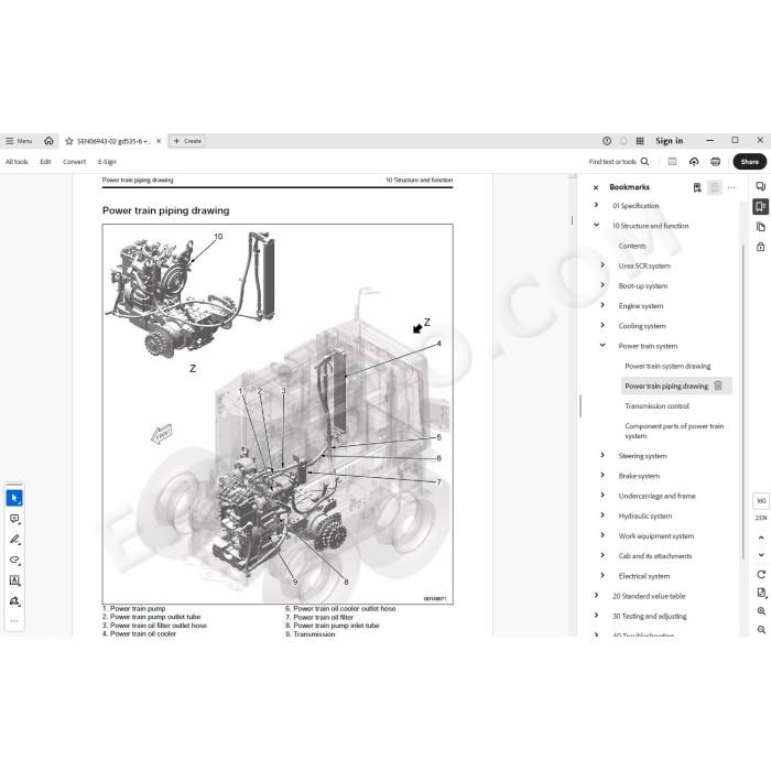 Komatsu Motor Grader GD535-6 service & repair manual