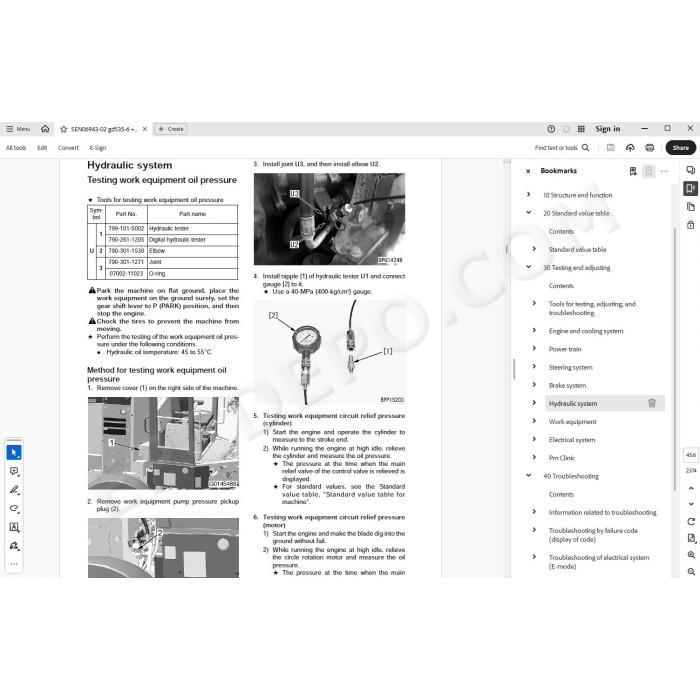 Komatsu Motor Grader GD535-6 service & repair manual