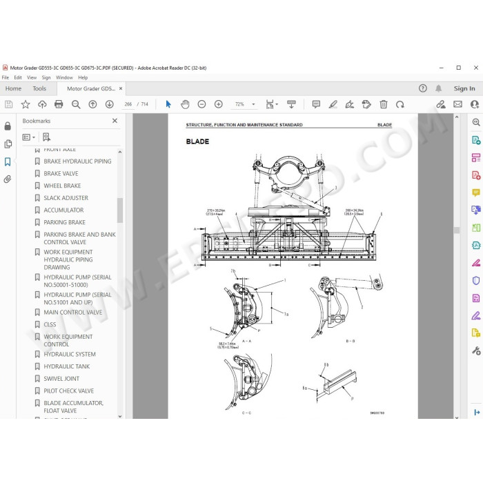 Komatsu Motor Grader GD555-3C GD655-3C GD675-3C service & repair manual